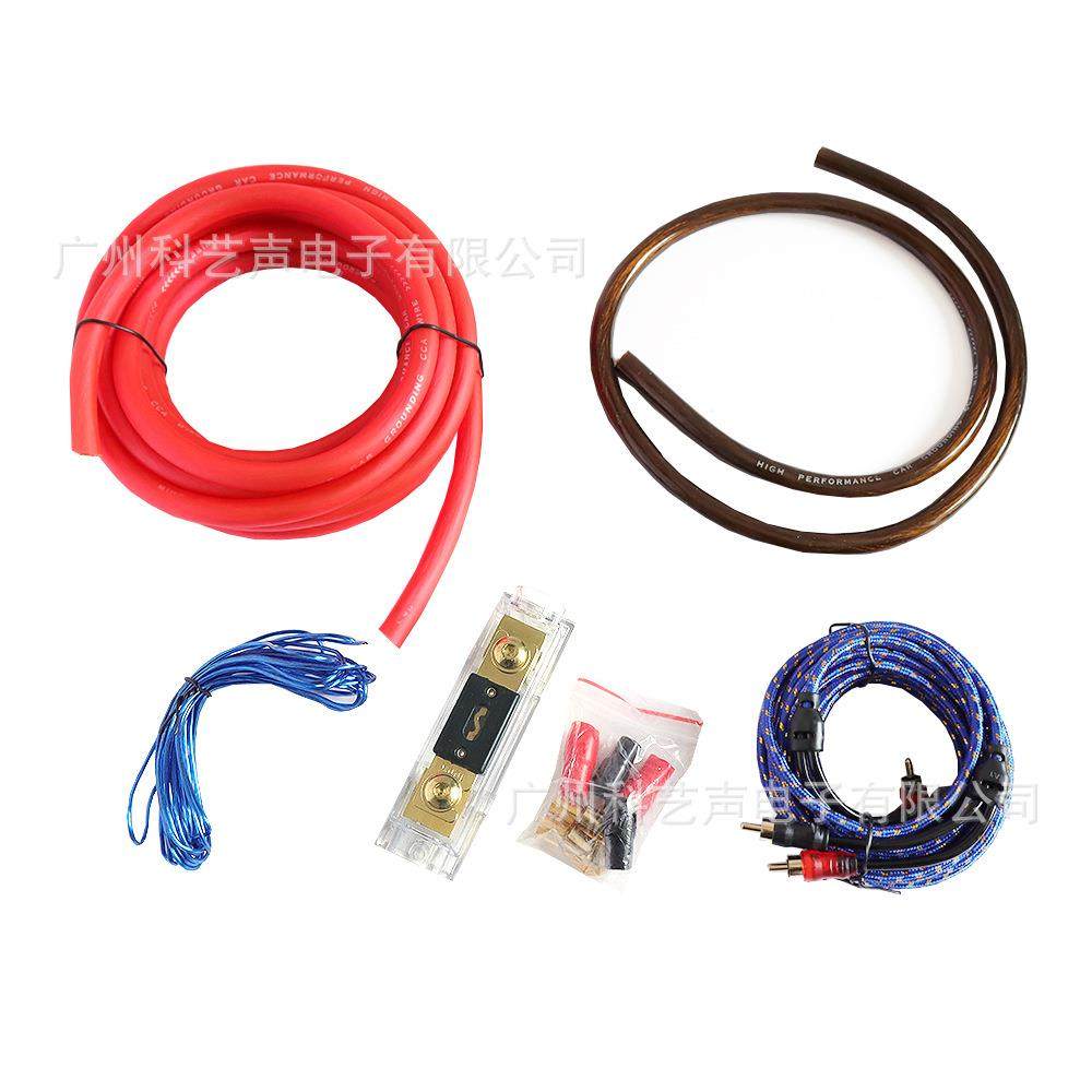 0GA汽车音响功放套线低响无品牌/音炮套线音改功放套装线材装声卡
