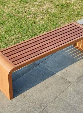 长防腐RRU木休闲纹户外长椅广场园林椅园排条凳商场公共公庭院椅