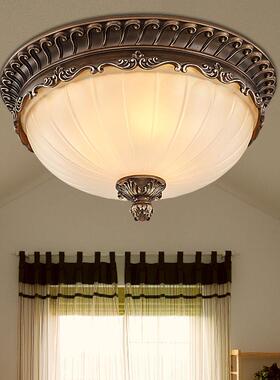 欧式复古L灯ED主卧室吸顶灯圆形美式简约简73212欧具复风复古风古