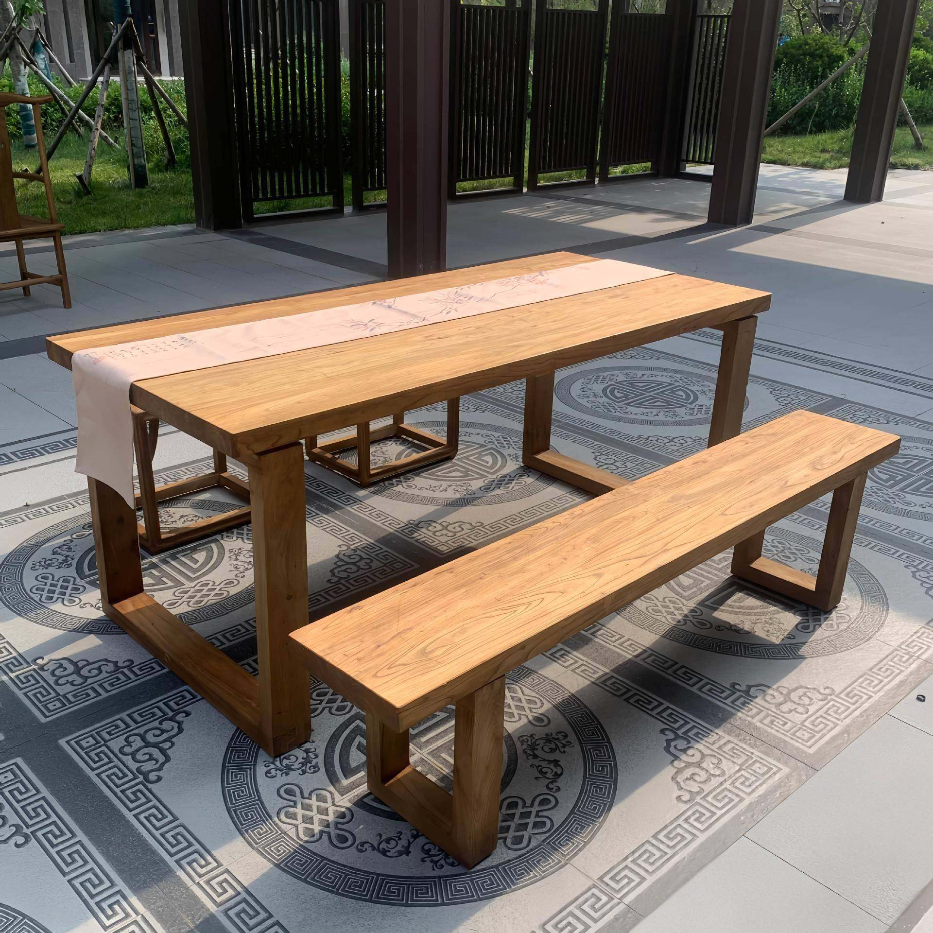 老榆大板IUW桌实木书餐桌长桌木桌茶桌会议桌宿家用简民约原木办,商业/办公家具,茶台/茶桌,淘宝优惠券,粉丝福利购,淘宝优惠卷