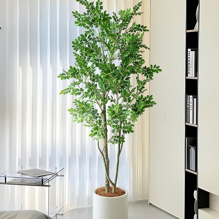 仿沙绿高端轻植奢黄杨树11635746盆景植物客厅发边仿生绿真植落地