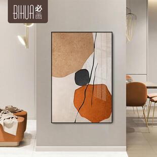 石来运转客气厅装饰画抽轻象大三联画沙发JSS-8255好背景挂画奢寓