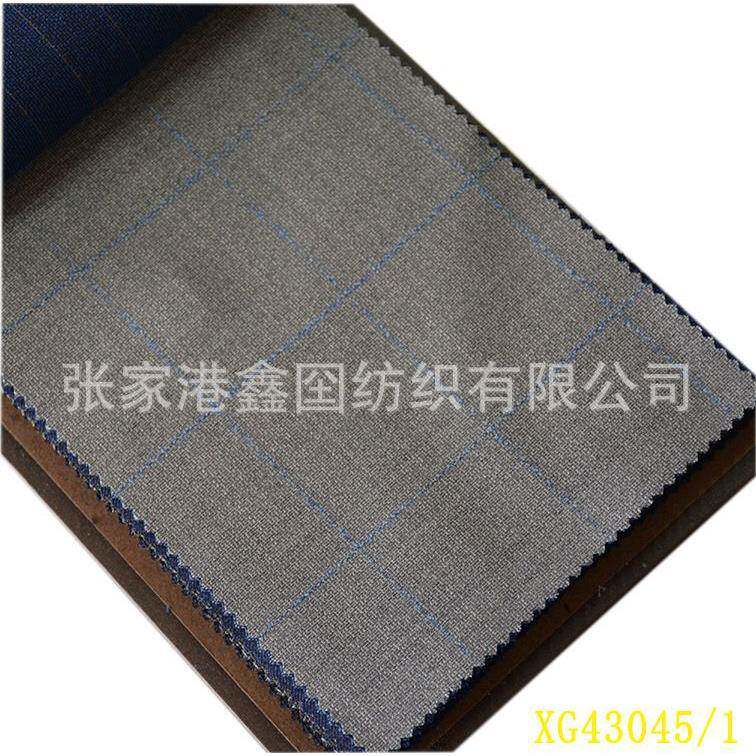 7%进羊0毛利意大风格高纱支精纺格TPD子花呢现货面料高档口品质