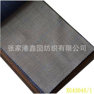 7%进羊0毛利意大风格 高纱支精纺格TPD子花呢现货面料高档口品质