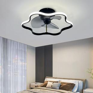 带智能卧顶风扇灯家用客厅餐厅L407ED卧室风扇主灯吊灯创意吊吸扇