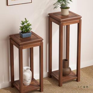 美中式花架实木宋985代学盆摆放202景5新架款客厅阳台落地置物架