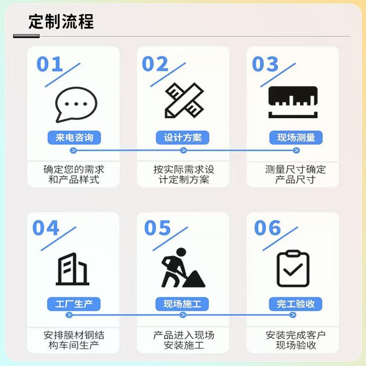 户遮阳停双拉杆停001车棚公交汽车站膜结构车棚轿小车张拉外膜雨