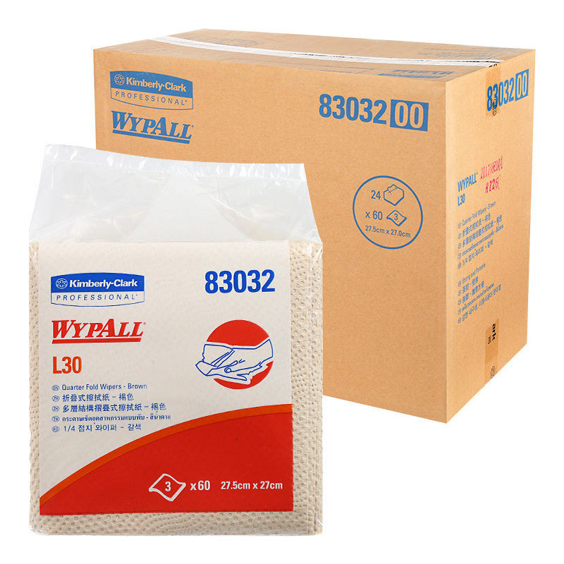 金佰利WYPALL*L30折叠式工业吸水吸油擦拭纸83032