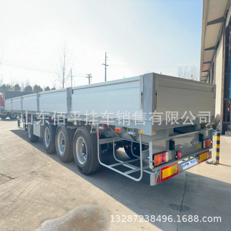 出口四轴侧翻自卸半挂车