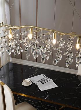 后现代轻铜奢水厅晶吊灯客灯法式创意简约别69054墅餐厅卧室全树
