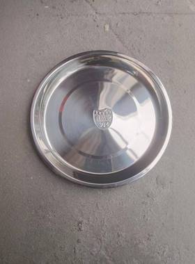 ?304不烤锈圆钢盘浅盘菜DOB盘家用碟子菜平底盘凉皮盘鱼盘饭盘烧