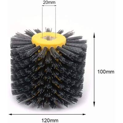 RXU磨料抛龙尼线绘图轮鼓抛光光刷x适木质家具地板抛光120100mm