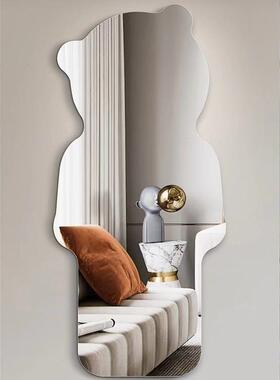 能创意熊智衣EZT镜家用发光壁镜挂全穿身粘贴装饰镜入户异形试衣