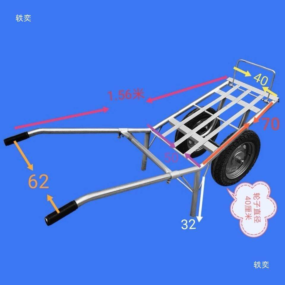 带刹车农用646手推双独轮鸡公车建筑山拉工地园田地果窄巷路手推