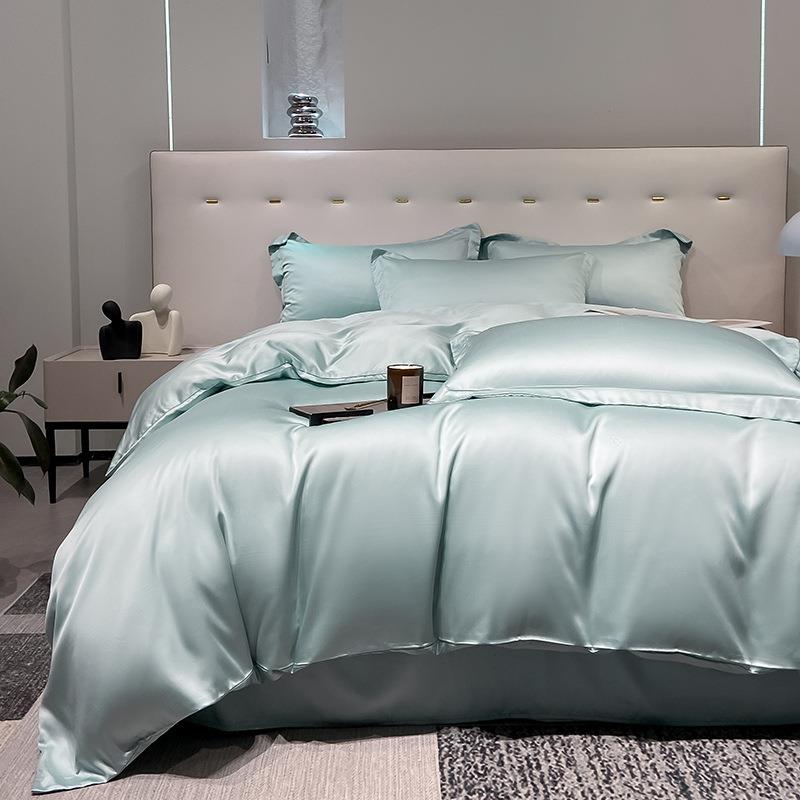 夏季裸睡轻天丝被套1件150x20YVD0x23奢0宿舍单人丝滑单冰丝被罩.