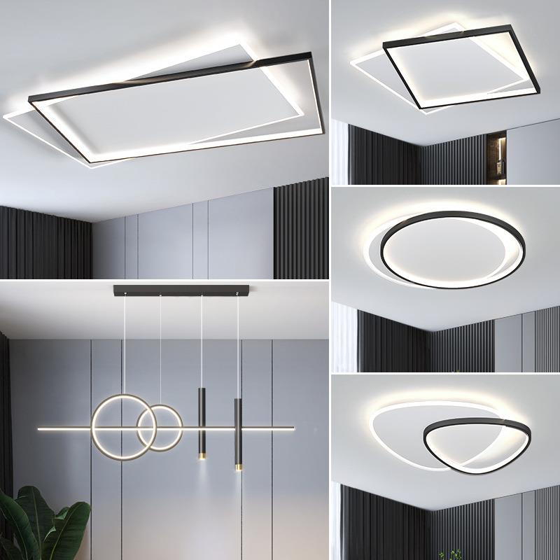 客厅灯主灯极简现LM008代简约吸顶灯0大气中新山灯套具全屋餐组合