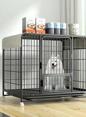 狗多笼子大型犬室外固金毛布/RhN7WEh拉笼加粗烤狗漆方管中型犬加