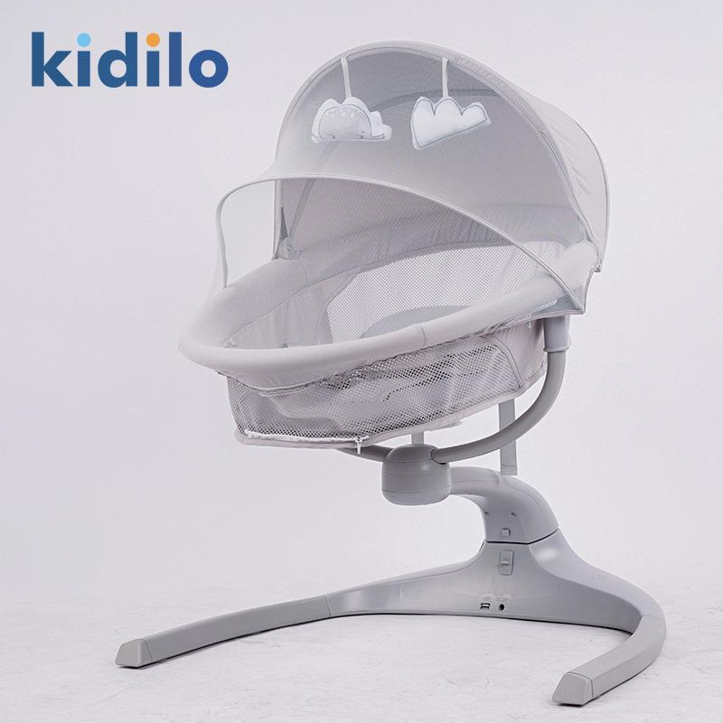 国2762025新款kidilo儿摇椅婴宝宝摇床新生电动摇篮折儿叠秋千哄