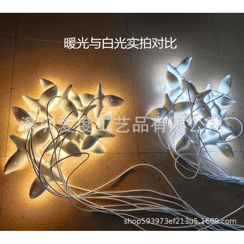 OUP新款婚庆具L庆ED发光鸟海鸥吊灯婚品礼婚橱窗装饰道迎宾区布置