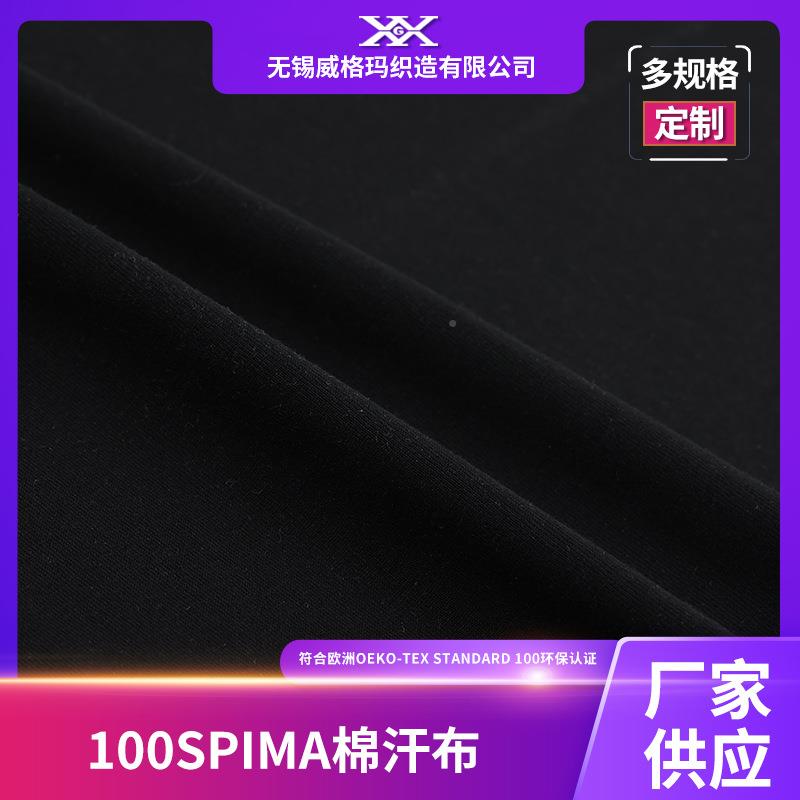 01I0S进口匹马布料PMA棉汗布160棉GIIL长绒棉平纹夏季高端T恤用单