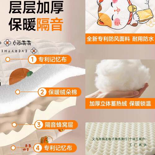 冬季棉门帘F9685MSJ家加保厚用暖防风磁吸帘子免打孔挡风防寒隔农