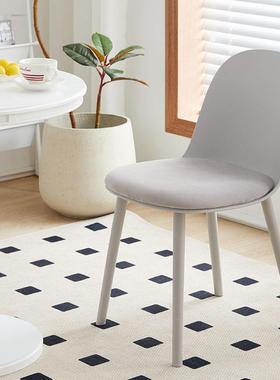 餐闲椅家用书现代简约塑料椅子RBZ靠背加餐桌椅客厅厚休化妆椅桌
