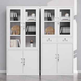 钢制文柜铁皮储物柜办锁公件资料室凭证档案柜带收纳柜100562矮柜