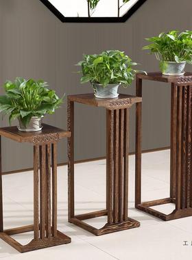 花架鸡翅木实花架中式花架多层架65411盆景仿古花架木置物架