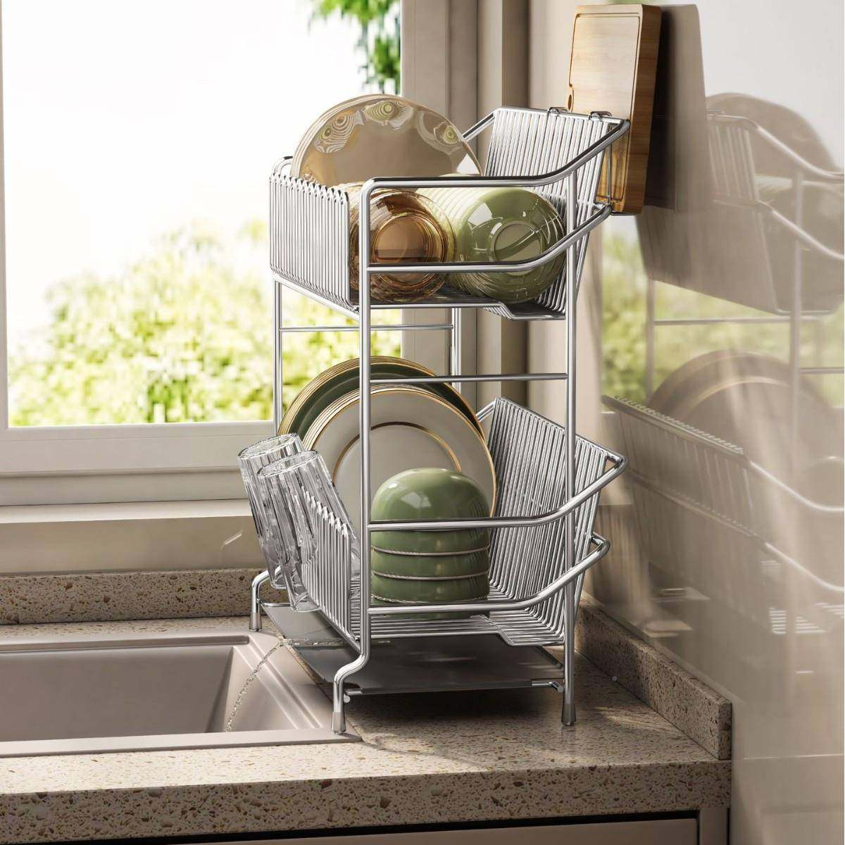 水房架304不锈SQG钢碗碟收纳具架多功能沥家用厨放碗筷盘子餐沥水,鲜花速递/花卉仿真/绿植园艺,其它园艺用品,淘宝优惠券,粉丝福利购,淘宝优惠卷