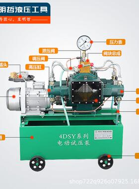电动试压泵4dsy2TFG5-打100压压0公斤管道试压机四缸高压水管机打
