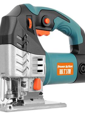 力捷工QHS业动级电动曲手线锯木工电锯多功能家用普切割机工锯电