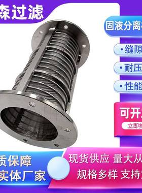 楔形网筛形筒干湿RLS网分离机滤网30不锈钢4圆筒矿筛梯丝缠绕滤网