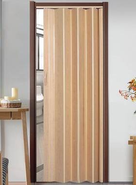 洗车房房折叠YYR门PVC免打孔临卫时通气开放厨式门手动推拉门生间