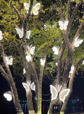 真led户外发光动态蝶蝴灯昆虫造型灯QNU花灯园景观灯仿蝴蝶装饰灯