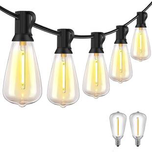 30W太串阳能灯ST38梨BBJ形球泡270K暖白4模式灯串热销灯串线