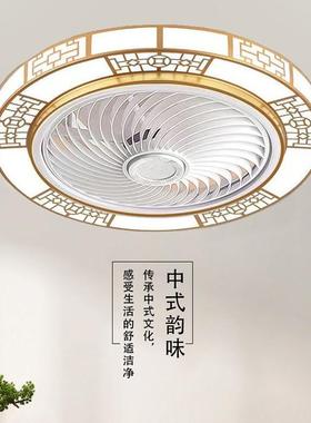 新3695式卧室吸顶风扇灯隐形体超薄带电新风扇一餐厅吊扇灯中音乐