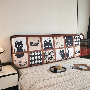 床头套罩中古风复古法式2025新款轻奢高级感全包通用防猫抓床头罩