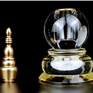 民族用品水晶舍利塔佛塔舍利大号宝塔摆件密宗菩提塔摆件19cm