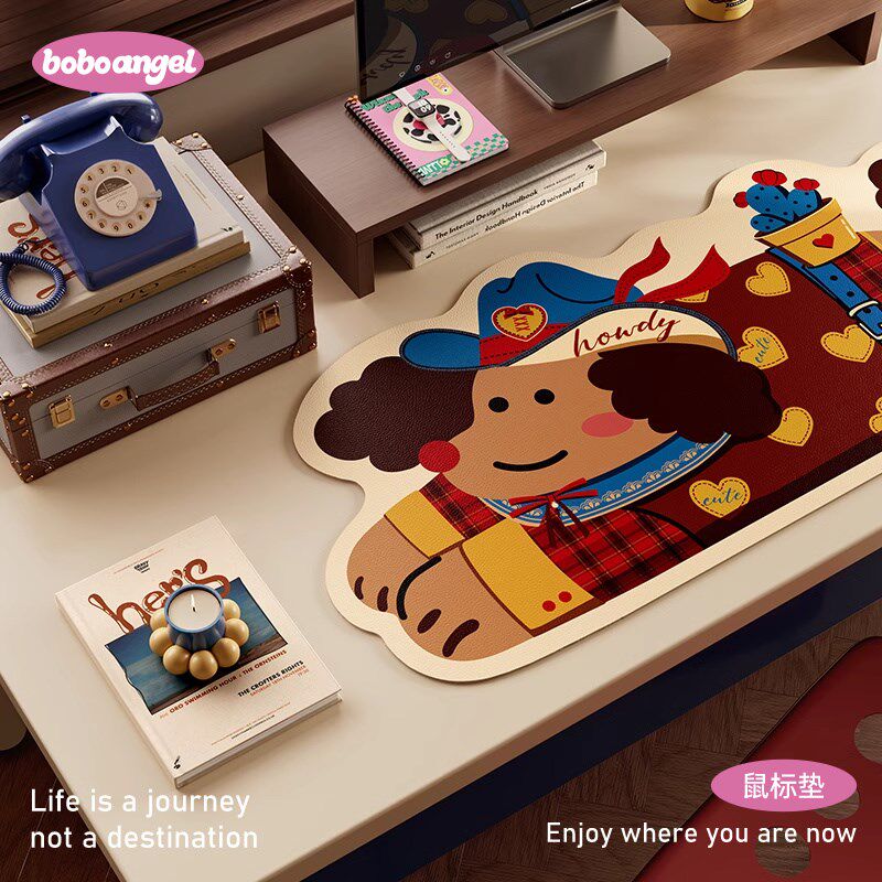 小狗吉米电脑桌垫超大鼠标垫办公室键盘桌面垫学习写字台书桌垫