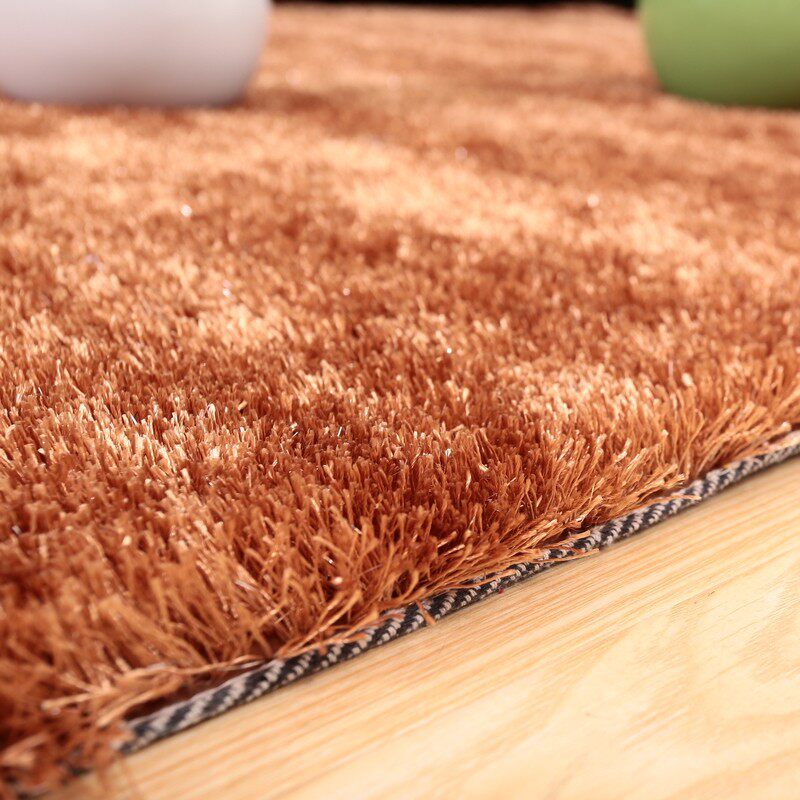 地毯韩国丝亮丝加厚简约茶几地毯卧室床边欧式可定制客厅地毯