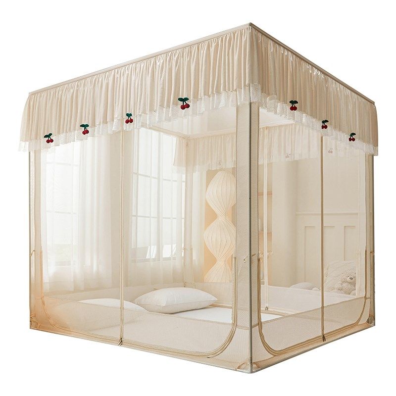 2025新款坐床蚊帐家用卧室免安装儿童防摔婴儿防止掉床带支架纹帐,床上用品,蚊帐,淘宝优惠券,粉丝福利购,淘宝优惠卷