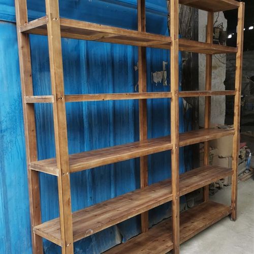 实木质货书架子服装包母婴超市店铺陈列展示架样品柜置物层架047