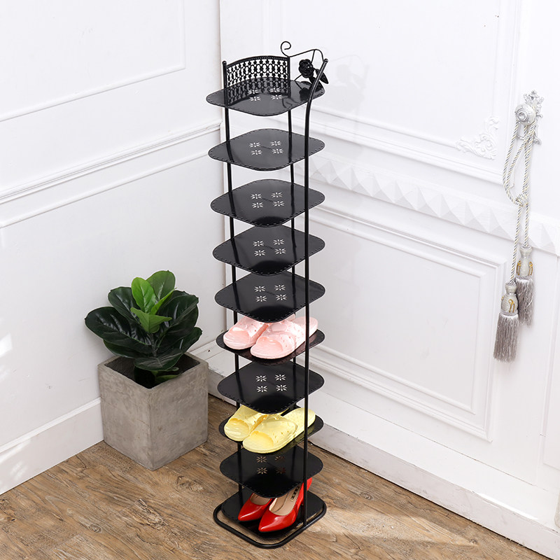 经济型简易家用鞋架子省空间门口简约现代组装铁艺多层防尘小鞋柜