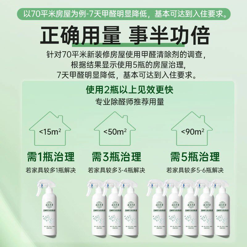 【一喷除甲醛】云南本草甲醛清除喷雾剂新房家用空气净化去甲醛苯