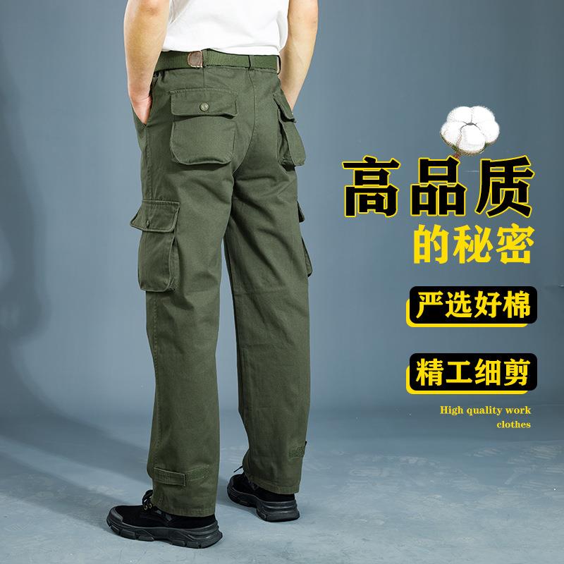 春秋耐脏工作服裤子男纯棉防烫电焊工服建筑工地劳保服工装裤