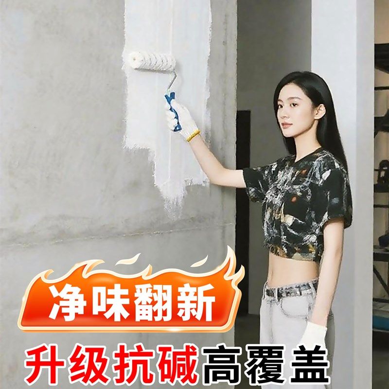 乳胶漆室内自刷内墙家用大桶无甲醛净味油漆白色墙漆涂料墙面翻新