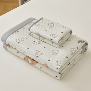 夏季冰豆豆凉席床盖单件单人防滑床单夹棉不移位榻榻米三件套夏天