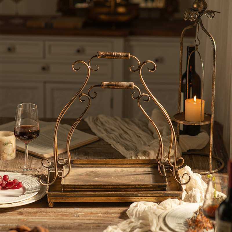 美式乡村复古铁艺摆件可壁挂民宿装饰花篮果盘托盘金属工艺品托盘,模玩/动漫/周边/娃圈三坑/桌游,模型制作工具/辅料耗材,淘宝优惠券,粉丝福利购,淘宝优惠卷