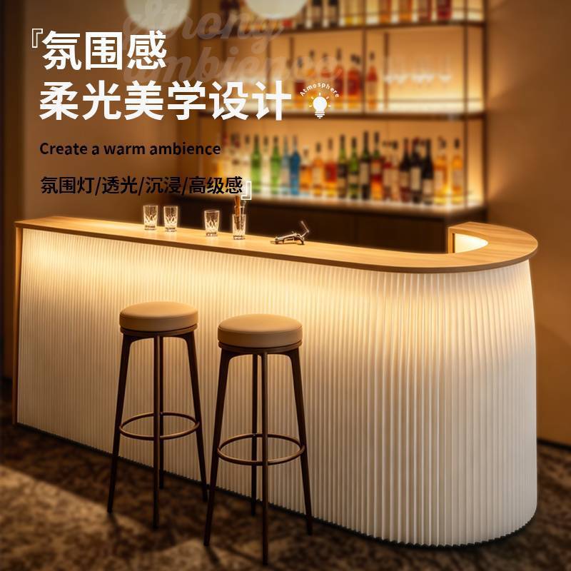 前台吧台店铺收银台小型咨询台展厅服务接待台简约服装店迎宾吧台