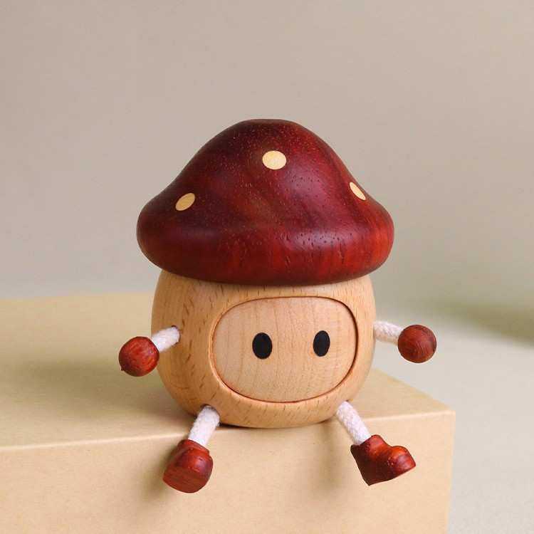 小花菇蘑菇可爱实木创意摆件日常送礼送女友可爱小物件饰品储物盒,模玩/动漫/周边/娃圈三坑/桌游,模型制作工具/辅料耗材,淘宝优惠券,粉丝福利购,淘宝优惠卷